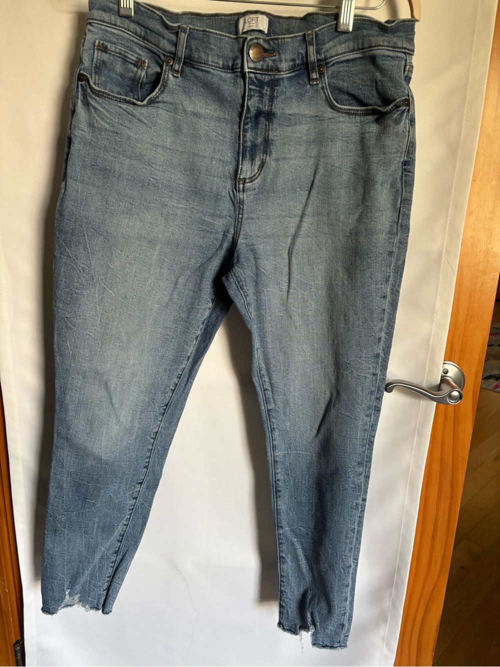 LOFT Light Blue Cropped Skinny Jeans